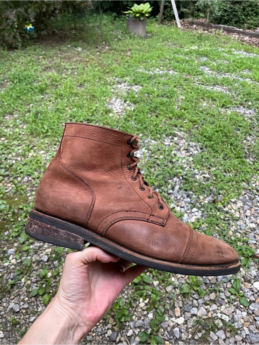 Thursday Captain Brown Leather Boots Size 10.5
